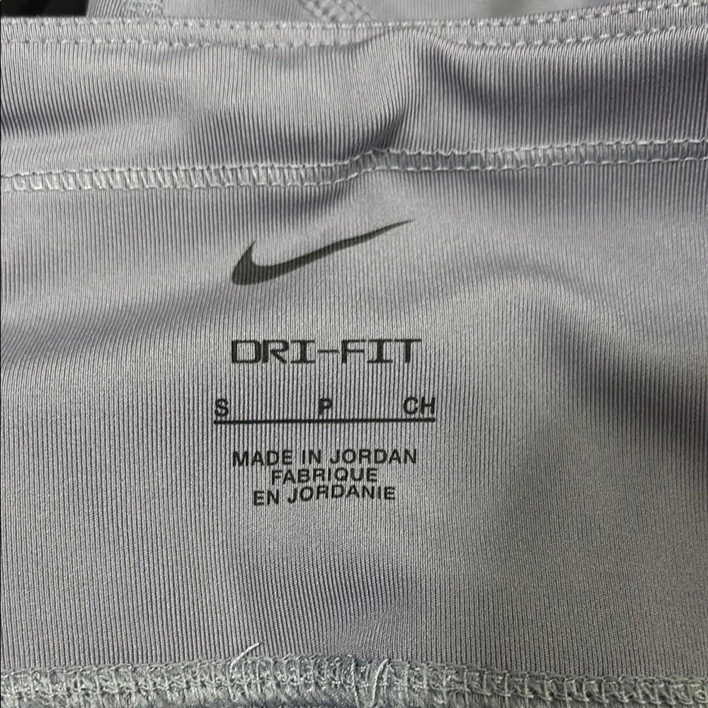 Nike Dri Fit Retro Logo Athletic Leggings Purple 7/8 Length - Picture 6 of 11